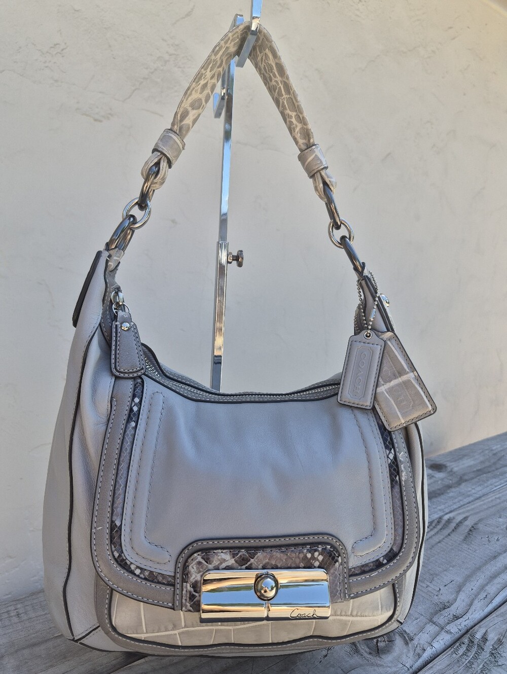 Coach Leather Kristin Spectator Hobo Bag - Picture 2 of 14